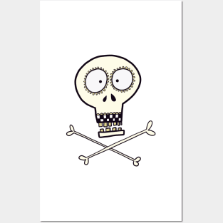 funny skull Posters and Art